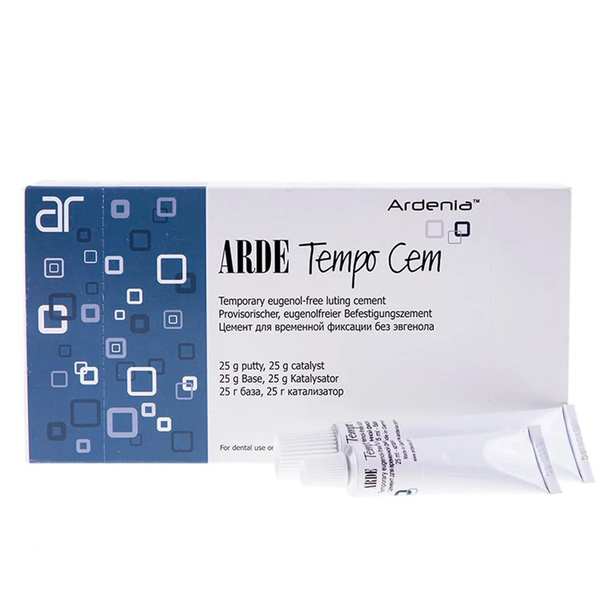 Безевгенольний тимчасовий цемент Arde Tempo Cem (Арде Темпо Цем), 25 г + 25 г (Ardenia)