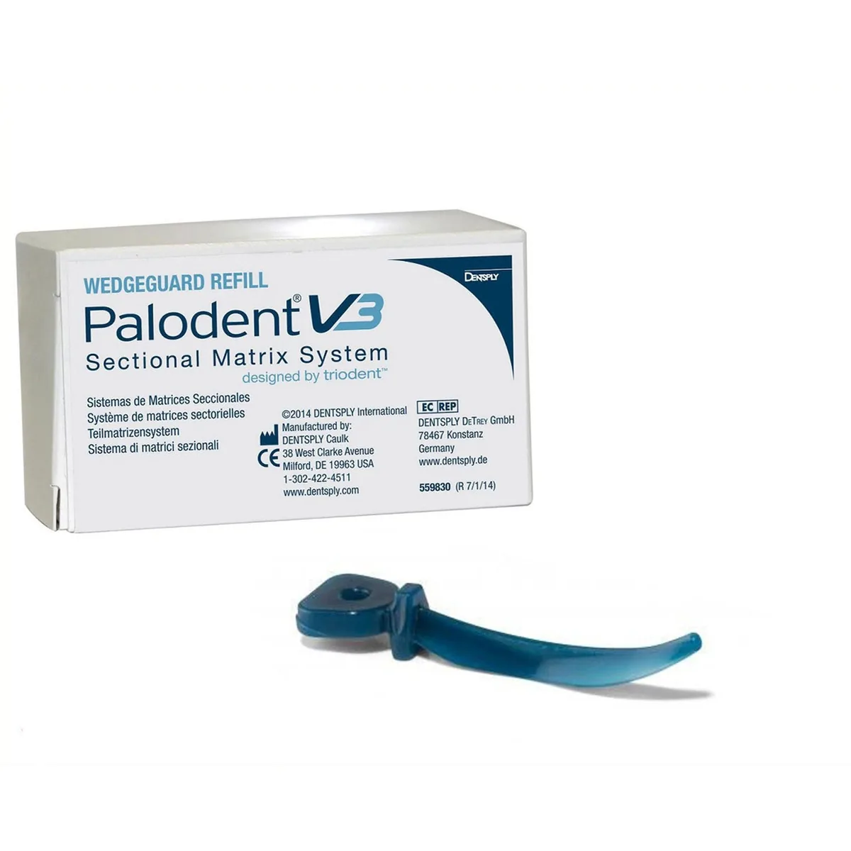 Клини Palodent V3 Wedges (Палодент), сині, малі, 100 шт. (Dentsply Sirona)