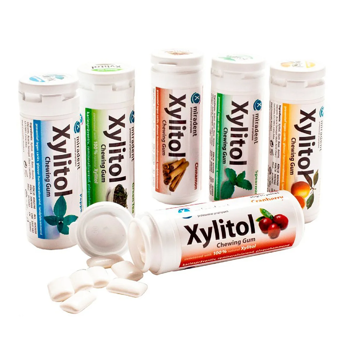 Жувальна гумка з ксилітолом Xylitol (Ксиліт), різні смаки, 30 шт (Hager&Werken)