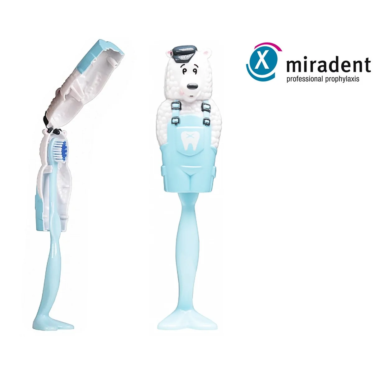 Дитяча зубна щітка Miradent Kid's Brush (Мірадент Кідс Браш) «Ведмежа Roy», з захисним футляром (Miradent)
