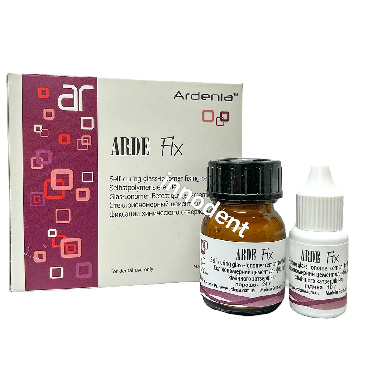 Цемент для постійної фіксації Arde Fix (Арде Фікс), порошок 24 г + рідина 10 г (Ardenia)