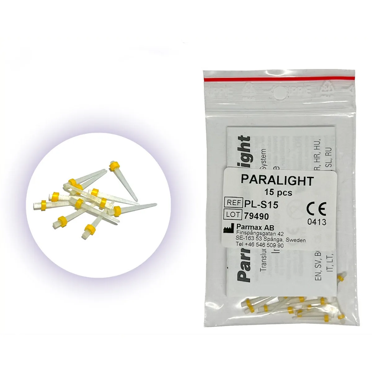 Штифти скловолоконні Paralight (Паралайт), розмір S, 15 шт (PARMAX)