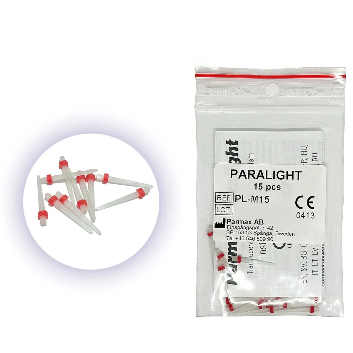 Штифти скловолоконні Paralight (Паралайт), розмір M, 15 шт (PARMAX)