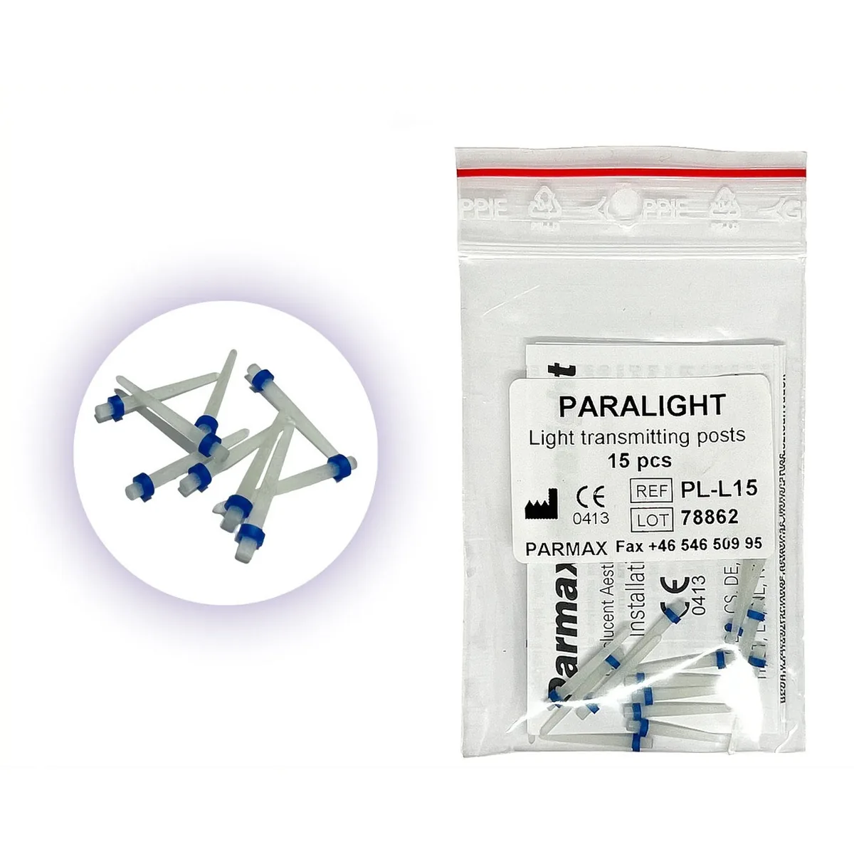 Штифти скловолоконні Paralight (Паралайт), розмір L, 15 шт (PARMAX)