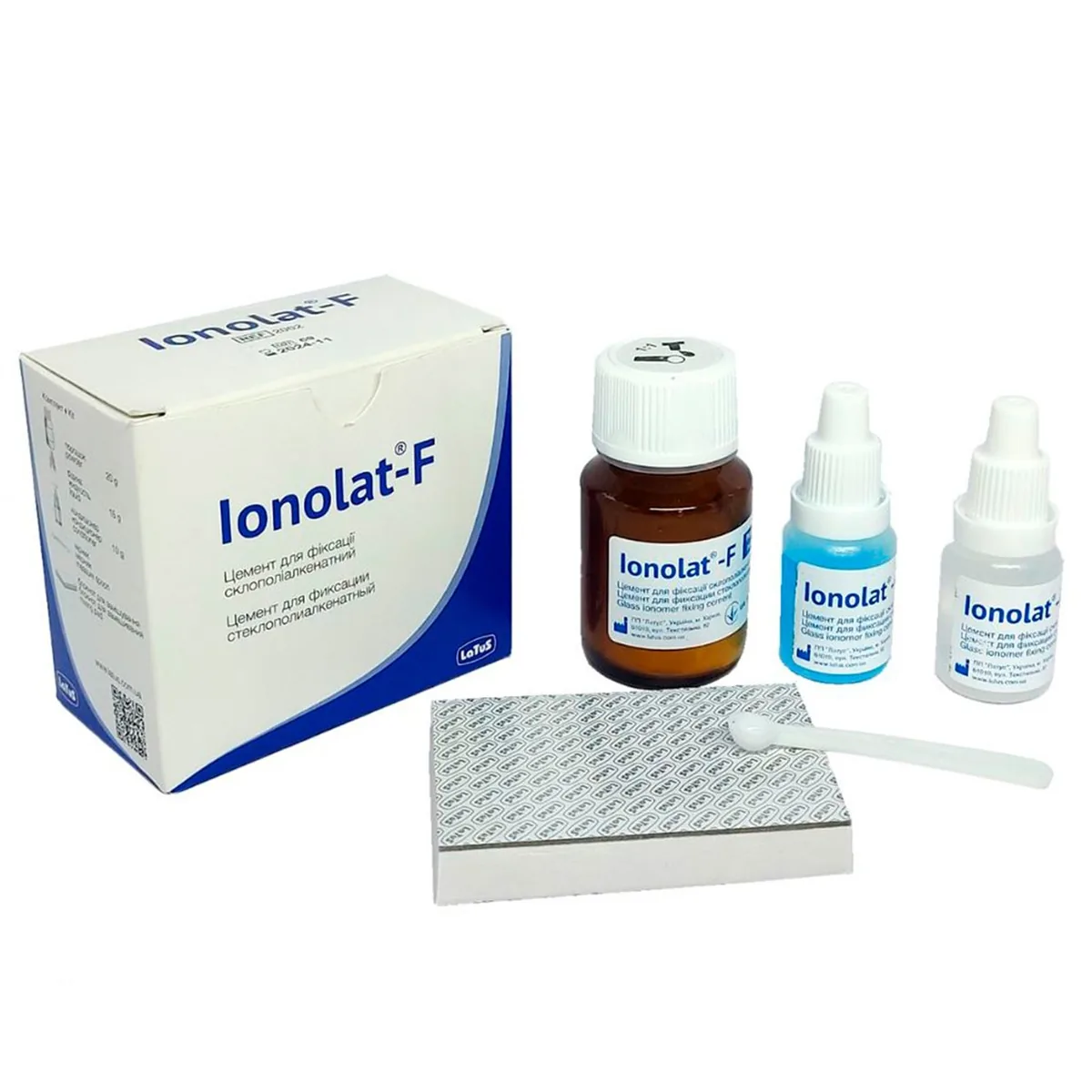 Склоіномерний фіксуючий цемент Ionolat-F (Іонолат-Ф) (Latus)