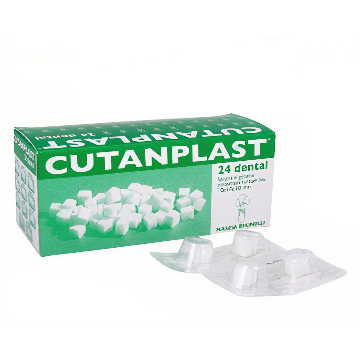 Гемостатична желатинова губка Cutanplast Dental (Кутанпласт Дентал), що розсмоктується, розмір 10х10х10 мм (Mascia Brunelli)
