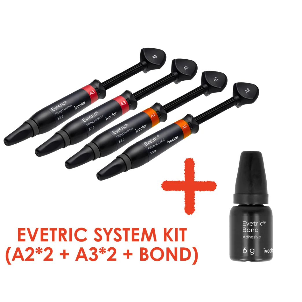 Реставраційний фотоматеріал Evetric System Kit (Еветрік набір), 4 шприци + Evetric Bond (Ivoclar Vivadent)