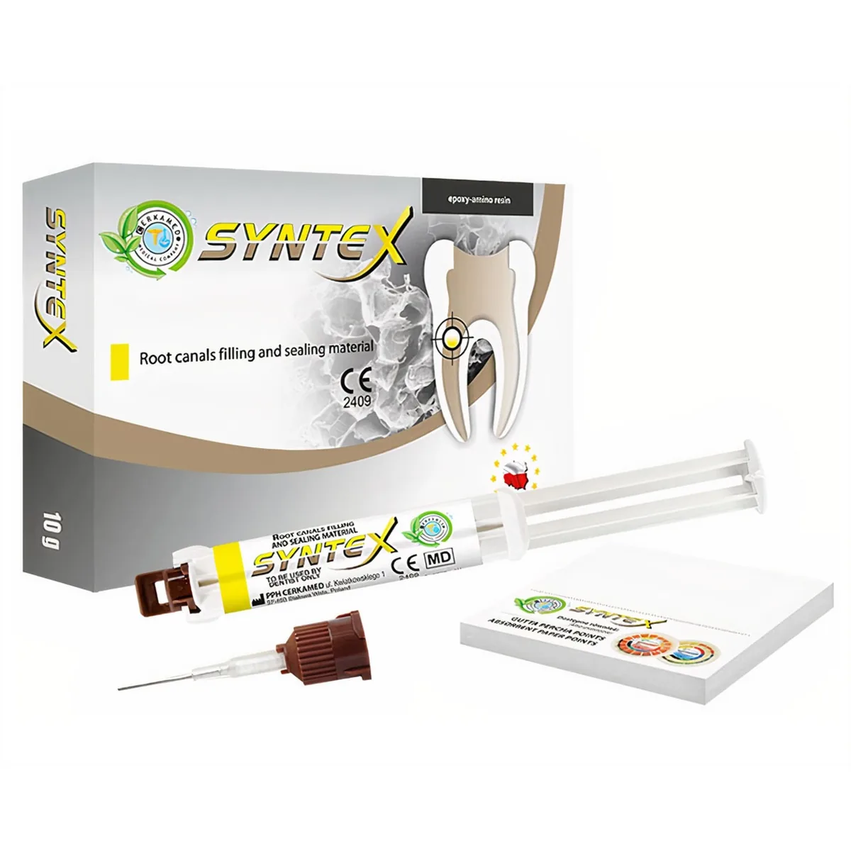 Силер для пломбування кореневих каналів Syntex (Синтекс), шприц 10 г (Cerkamed)
