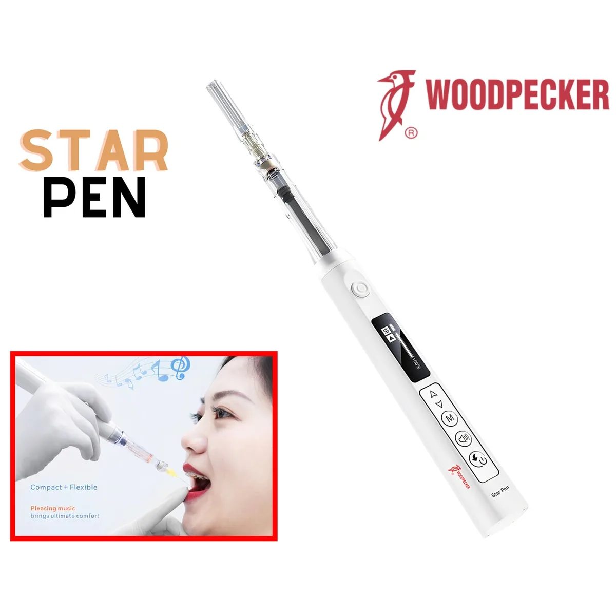 Карпульний шприц Star Pen (Стар Пен), система анестезії з аспірацією (автоматична) (Woodpecker)