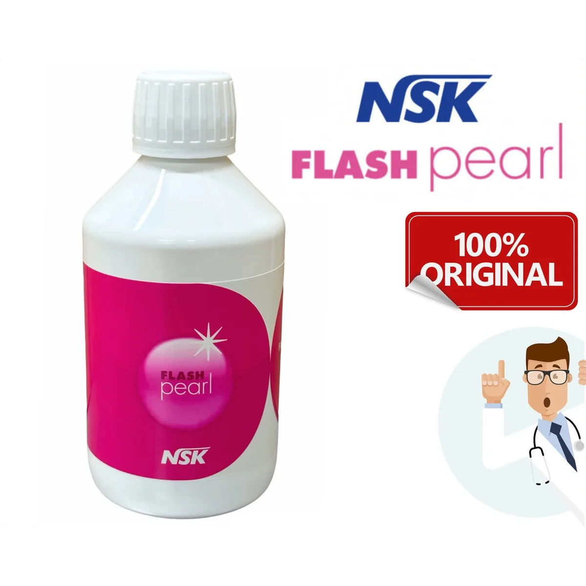 Порошок для профчистки Flash Pearl (Флеш Перл), без соди, на основі карбонату кальцію (CaCO2), 300 г (NSK)