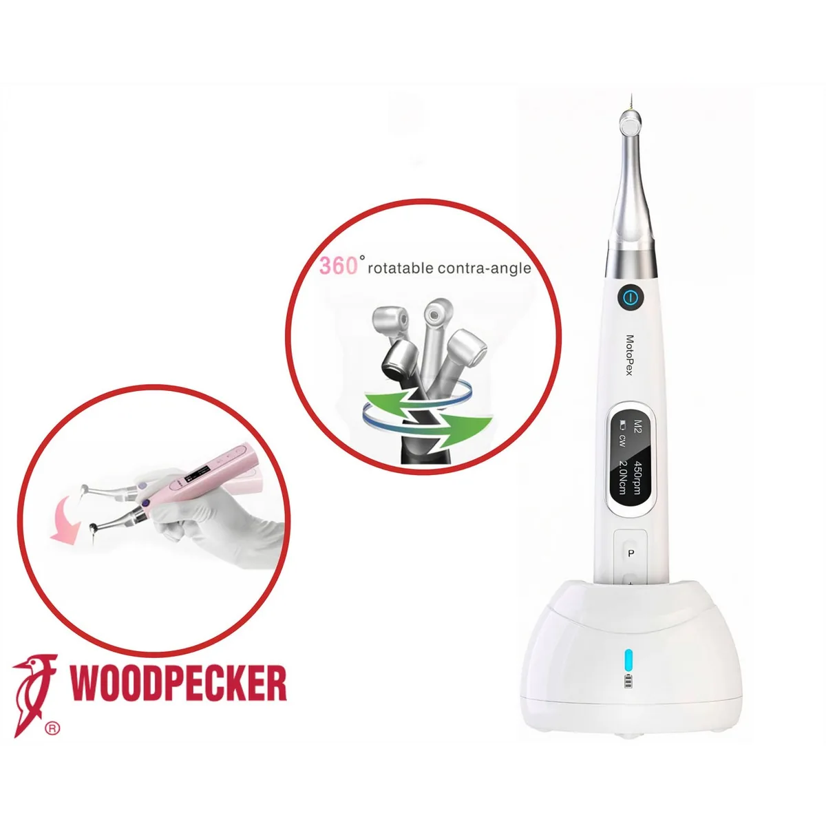 Стоматологічний ендомотор Motopex (Мотопекс) з вбудованим апекслокатором (Woodpecker)