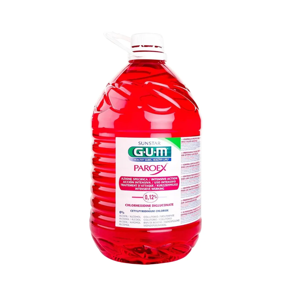 Ополіскувач порожнини рота з хлоргексидином GUM Paroex (Гам Пароєкс) 0,12%, обʼєм 5 л, з помпою, Perio Aid (Sunstar GUM)