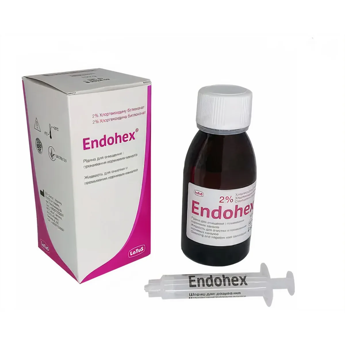 Розчин хлоргексидину біглюконату 2% Endohex (Ендогекс, аналог Gluco Chex), маса 100 г (Latus)