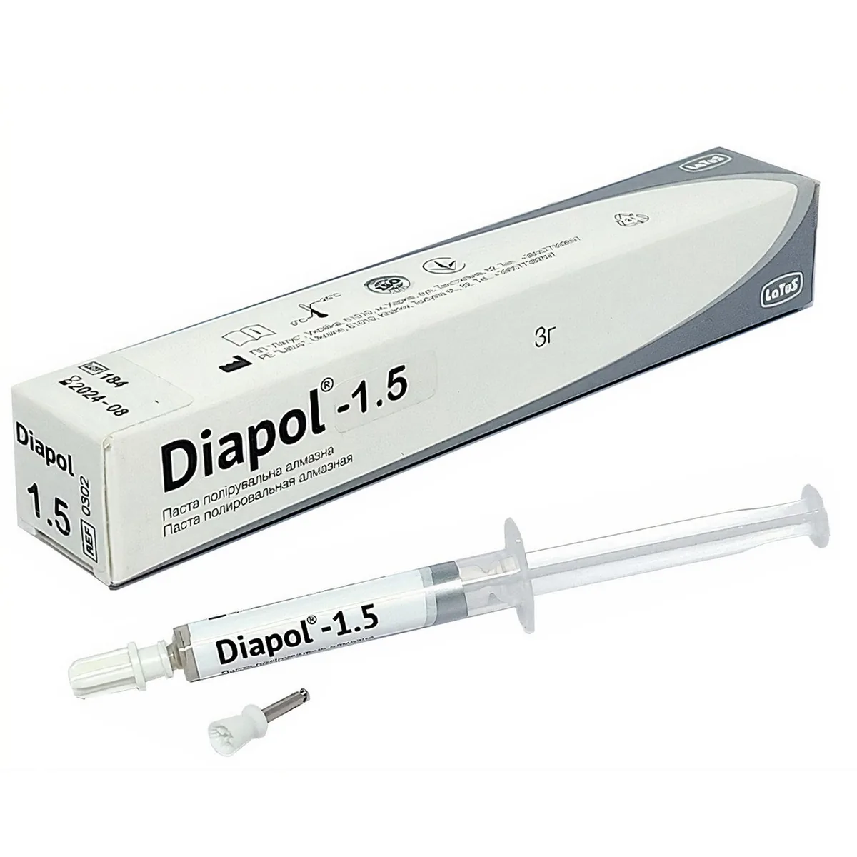 Полірувальна паста Diapol (Діаполь), маркування 1.5 (Latus)