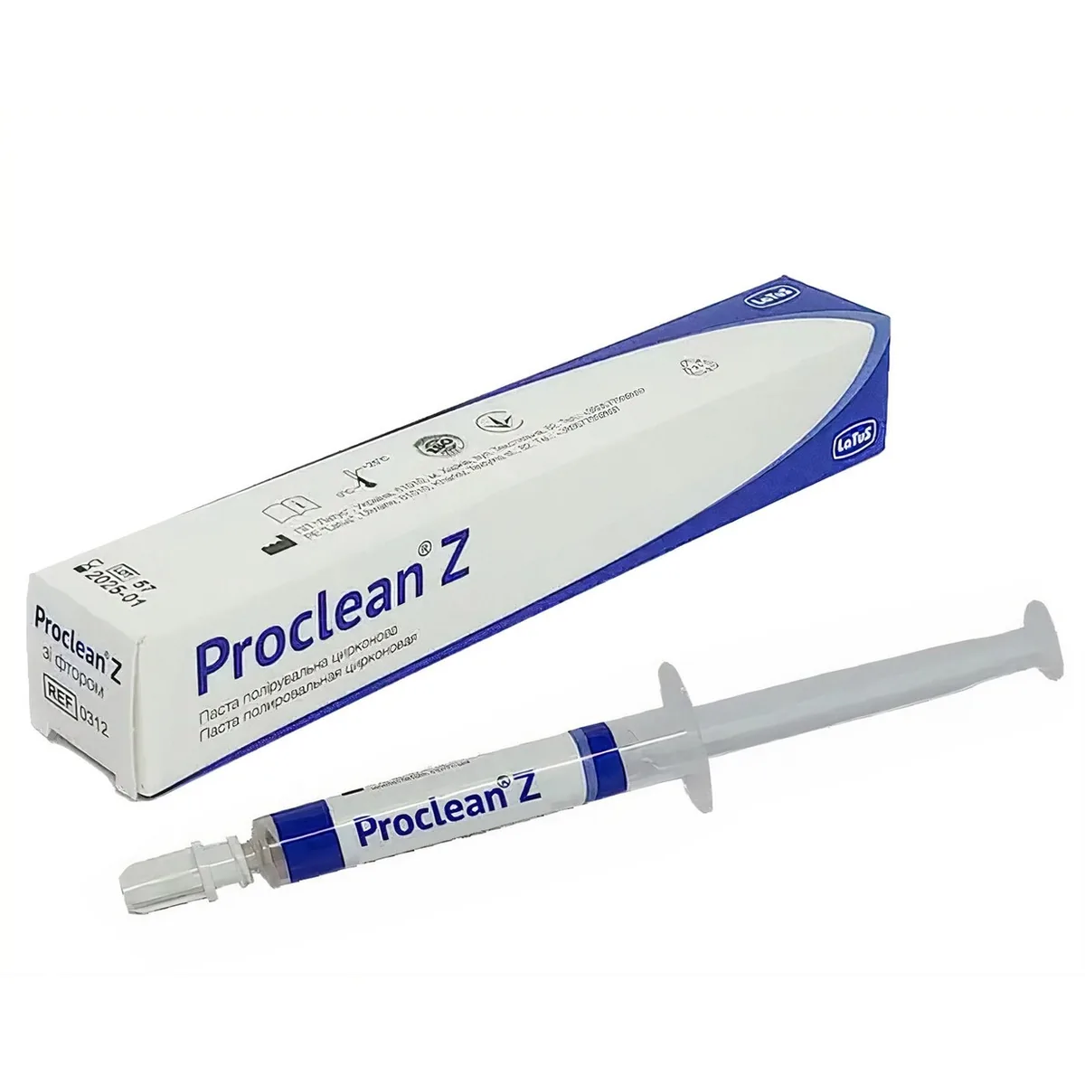 Полірувальна паста Proclean Z (Проклін Z), без фтору, 8 г (Latus)