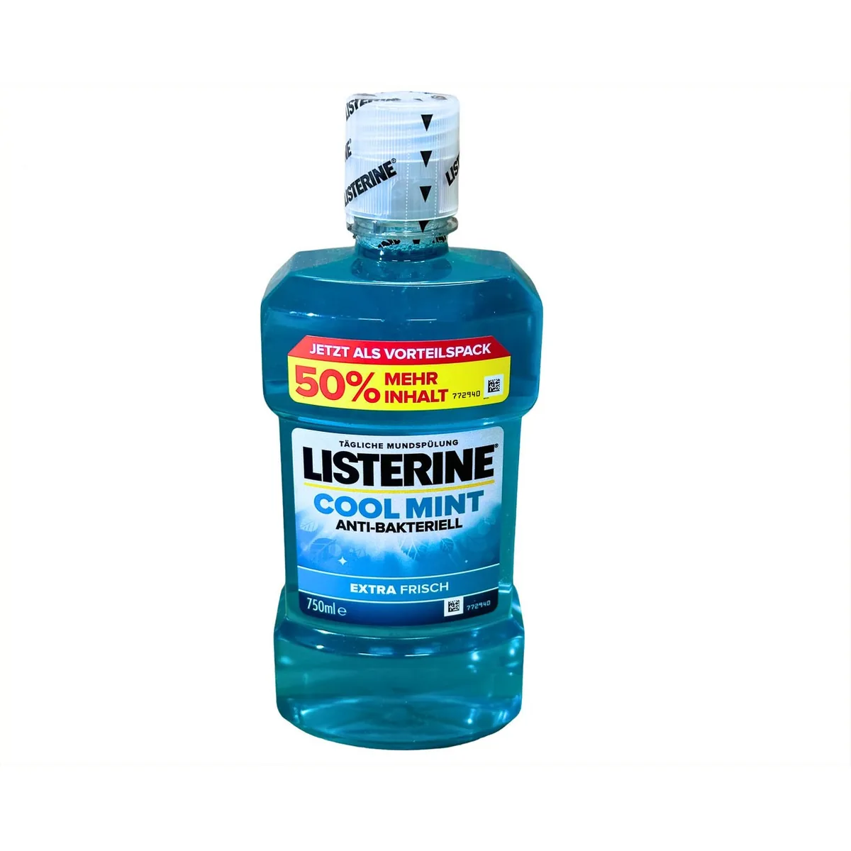 Ополіскувач порожнини рота Listerine (Лістерин) Cool Mint Extra Anti-Bacterial, 0,75 л (Johnson&Johnson)