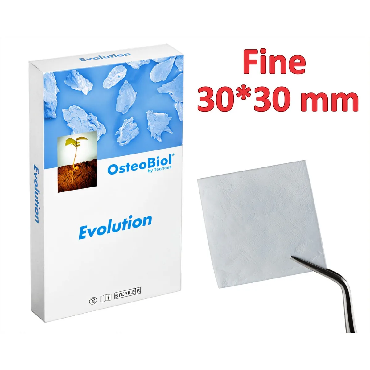 Мембрана Evolution (Еволюшн) тип Fine, розмір 30х30 мм, товщина 0,3 мм (OsteoBiol)