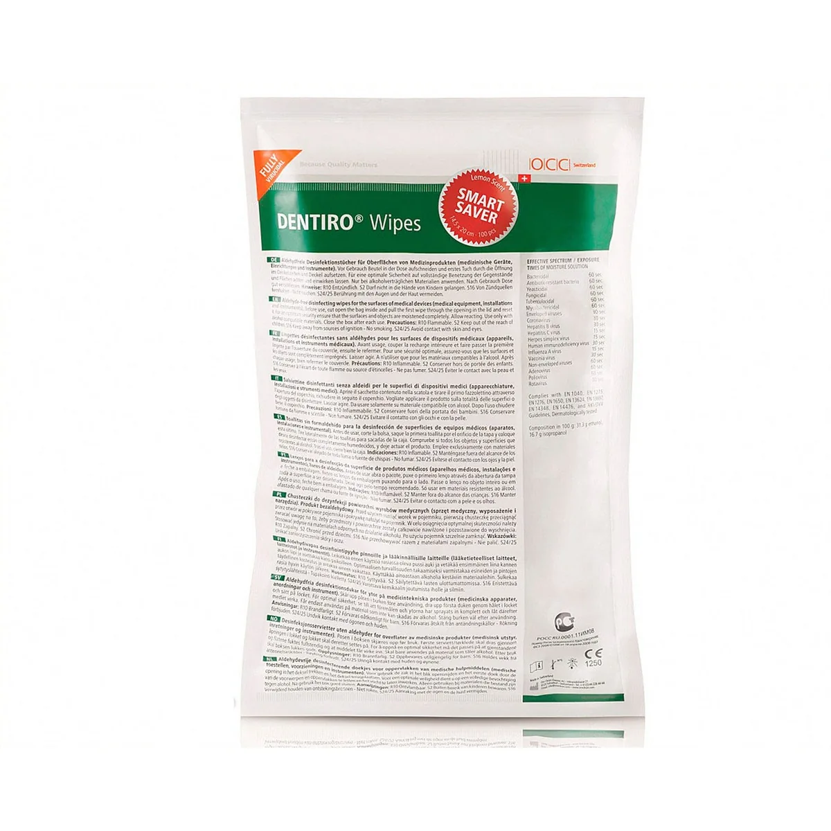 Серветки для дезінфекції DENTIRO Wipes (Дентиро), 120 шт. (Oro Clean Chemie)