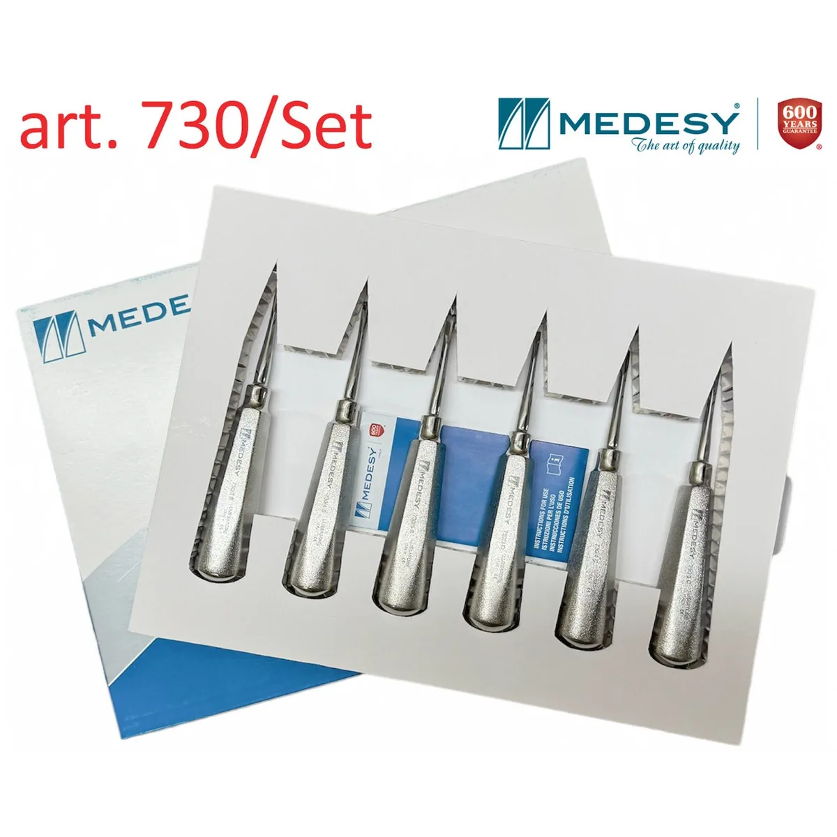 Набір хірургічних елеваторів Lussatore (Люссаторе), 6 шт., art. 730/SET (Medesy)