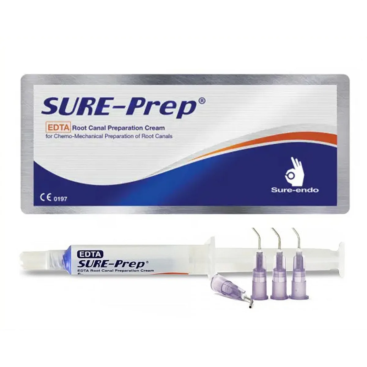 Засіб для препарування кореневих каналів Sure-Prep (Шур-Преп), шприц 6 мл, 6 насадок, 1 шт. (Sure Endo)