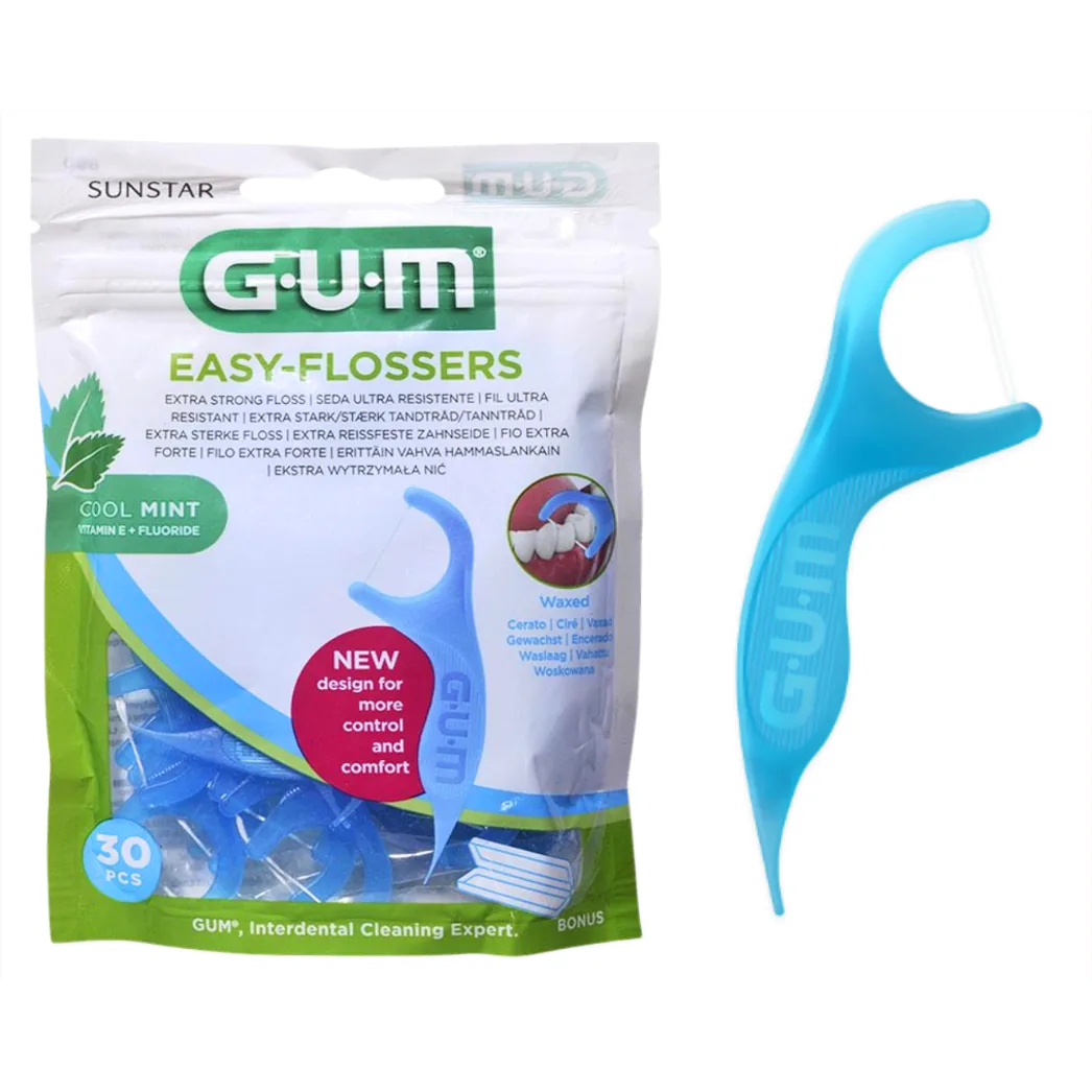 Флосети GUM Easy Flossers Vitamin E (Ізі Флосерс Вітамін Е) з фторидом, 30 шт (Sunstar GUM)