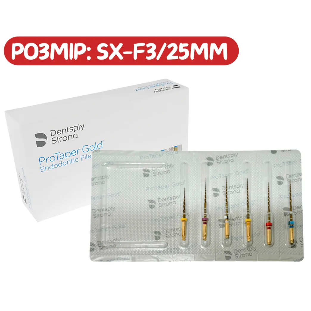 Файли машинні ProTaper Gold (Протейпер Голд), розмір ASS SX-F3, 25 мм (Dentsply Sirona)