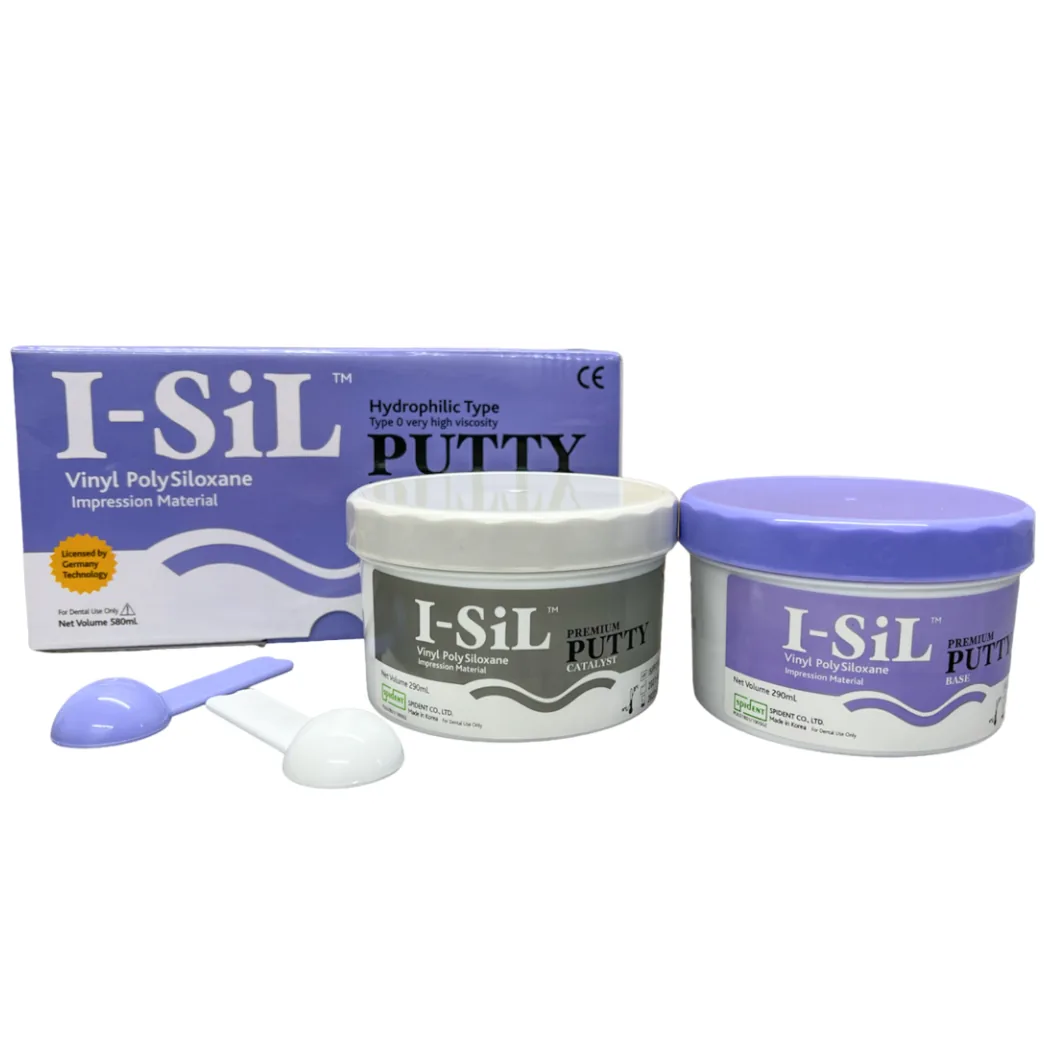 Відбитковий матеріал А-силікон Spident I-Sil (Ай Сил) Premium Putty, 290 мл х 2 банки (SPIDENT)