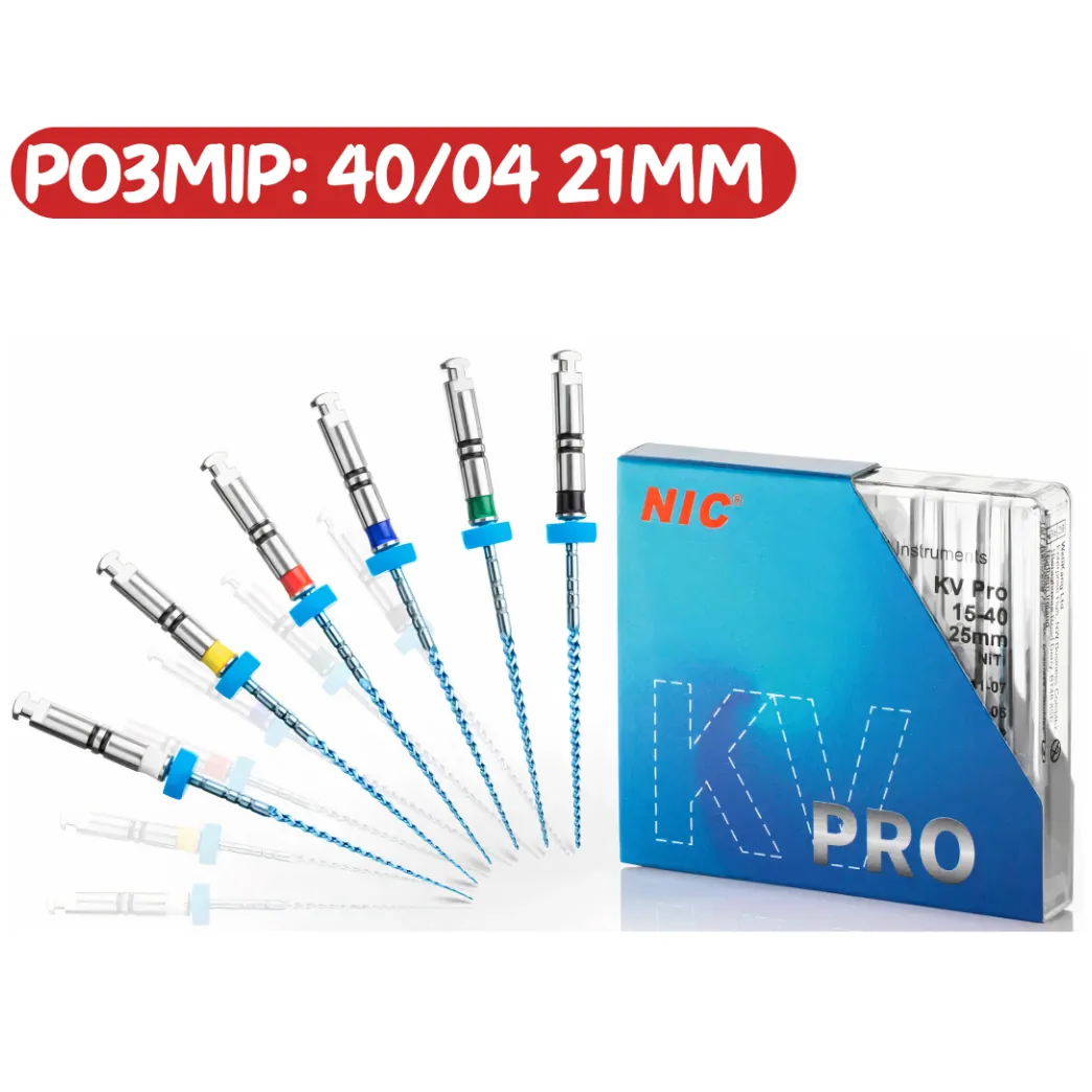 Машинні ендодонтичні файли KV Pro File (КВ Про Файл), розмір 40/04, 21 мм (NIC)