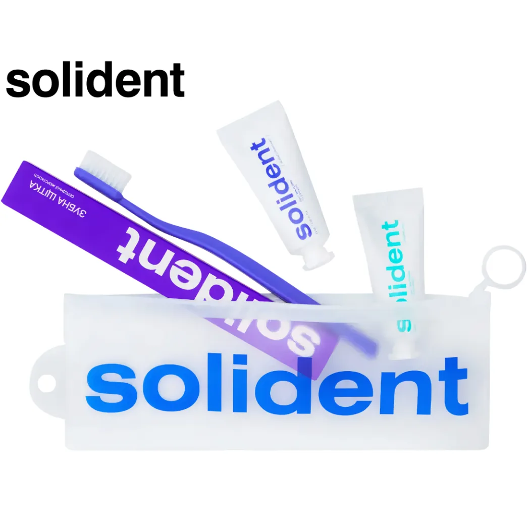 Набір для подорожей Solident (Солідент) Travel Kit, Mint / Blackcurrant (Solident)