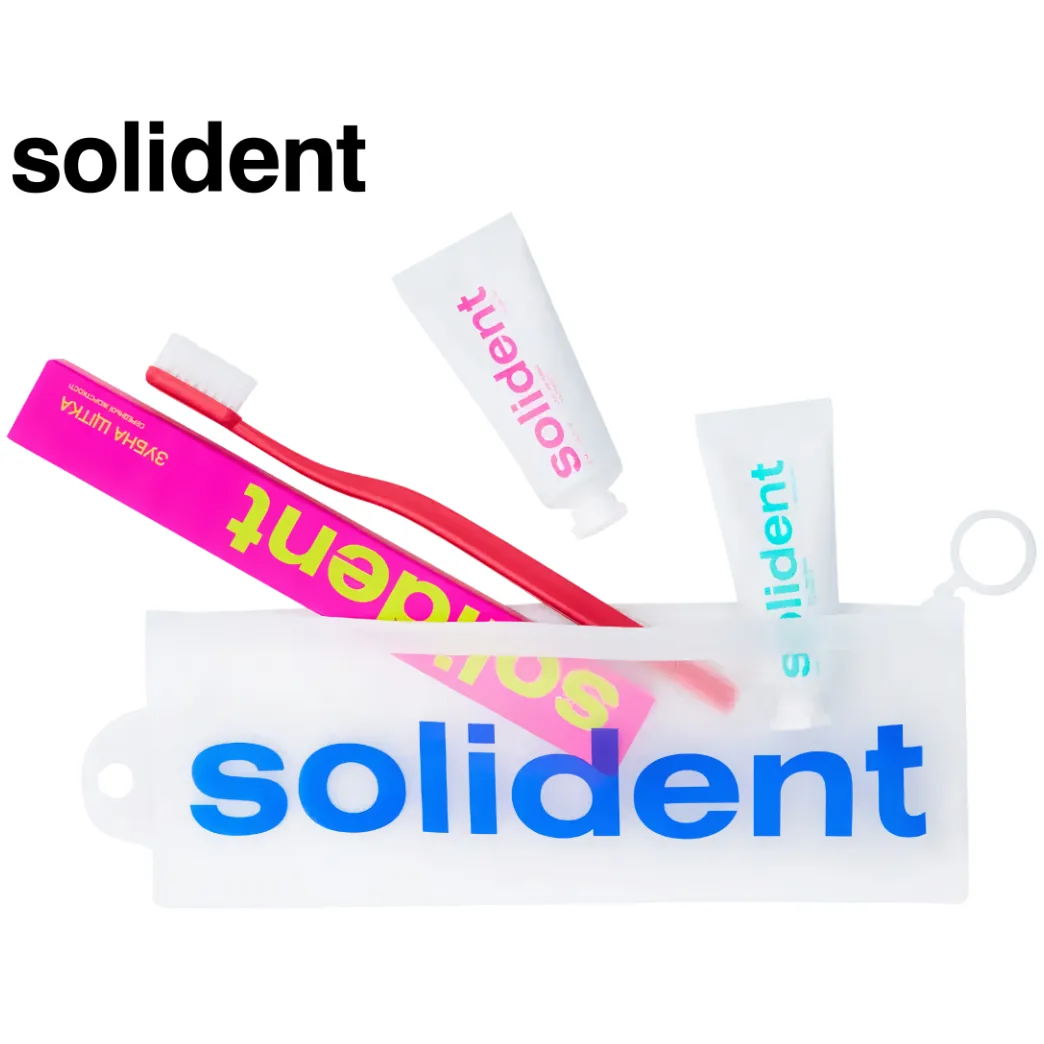 Набір для подорожей Solident (Солідент) Travel Kit, Mint / Peach (Solident)