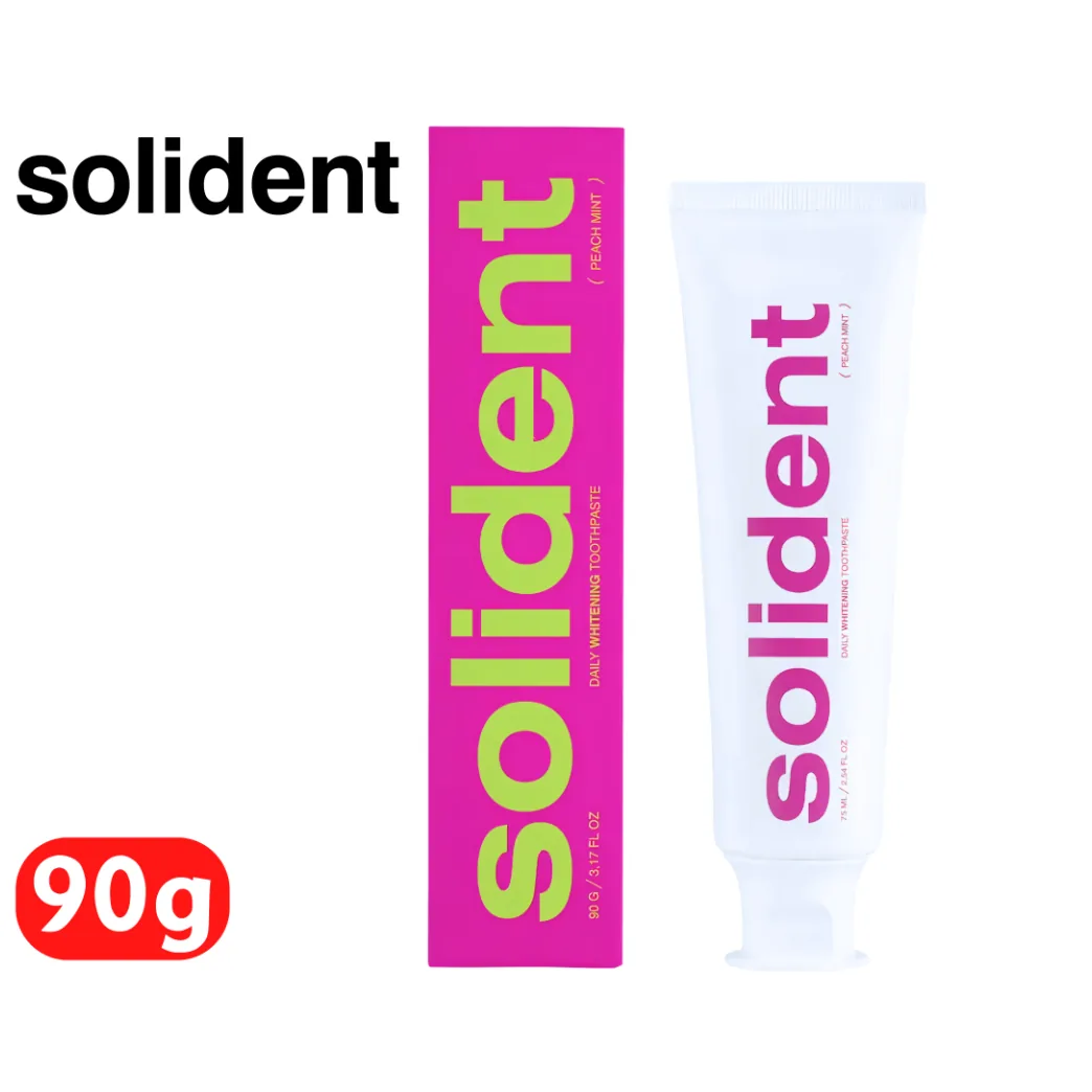 Щоденна відбілювальна зубна паста Solident (Солідент) Peach Mint (персик-м'ята), 90 г (Solident)