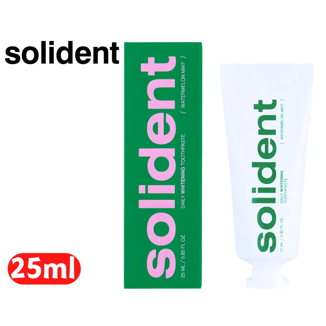 Щоденна відбілювальна зубна паста Solident (Солідент) Watermelon Mint (кавун-м'ята), 25 мл (Solident)