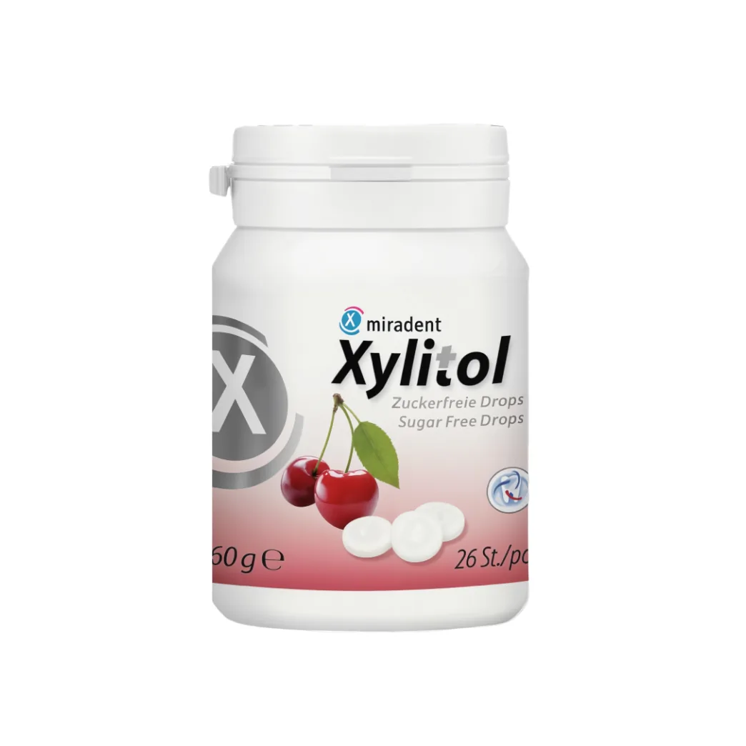 Льодяники з ксилітолом Xylitol Drops (Ксилітол Дропс), смак вишня, в банці, 26 шт (Hager&Werken)