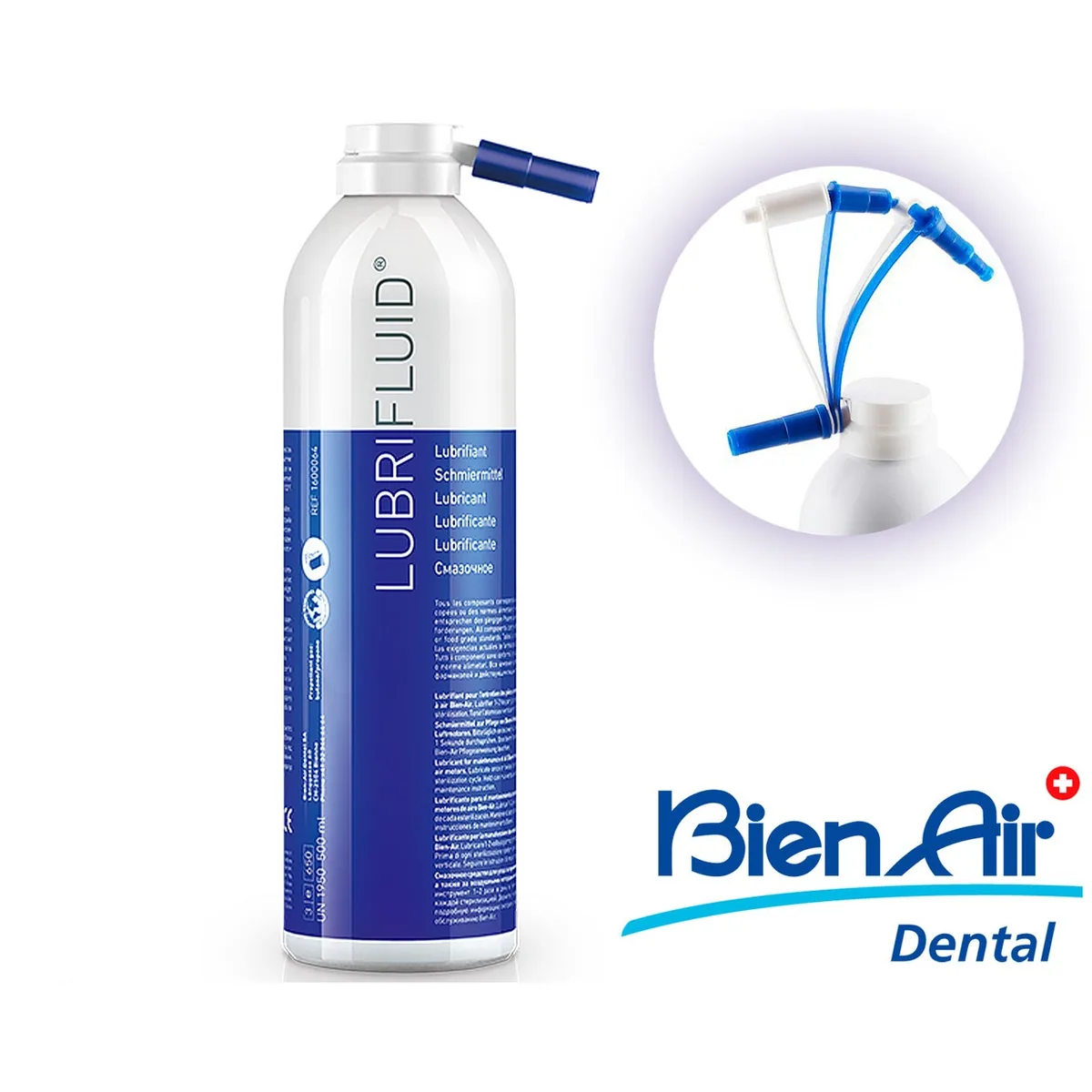 Спрей-мастило для наконечників Lubrifluid (Любріфлюїд), об'єм 500 мл (Bien-Air Dental)