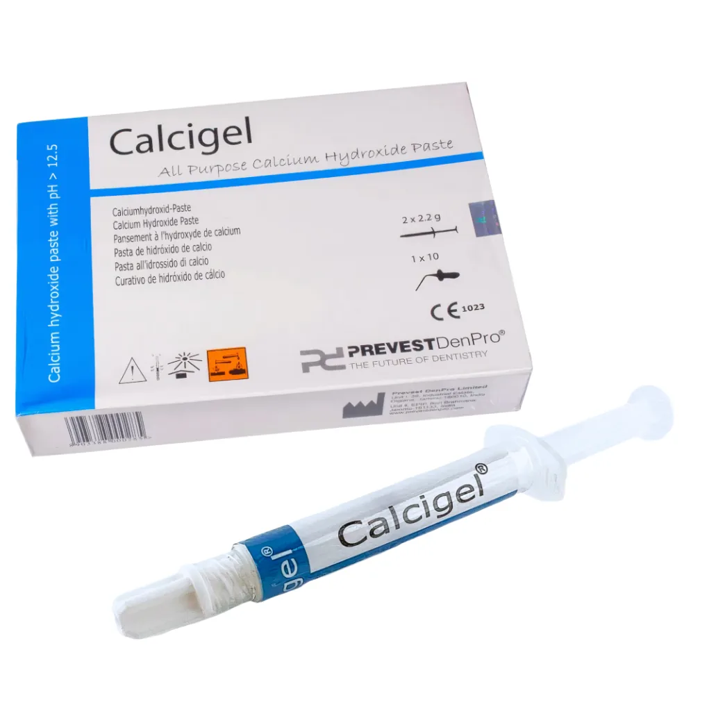 Кальційгідроксидна паста Calcigel (Кальцигель) в шприці, обʼєм 2 г (Prevest DenPro)