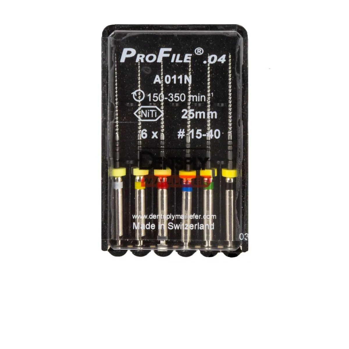 Файли ручні ProFile Maillefer (Профайл Мейллефер), розмір 15-40/04, 25 мм (Dentsply Sirona)