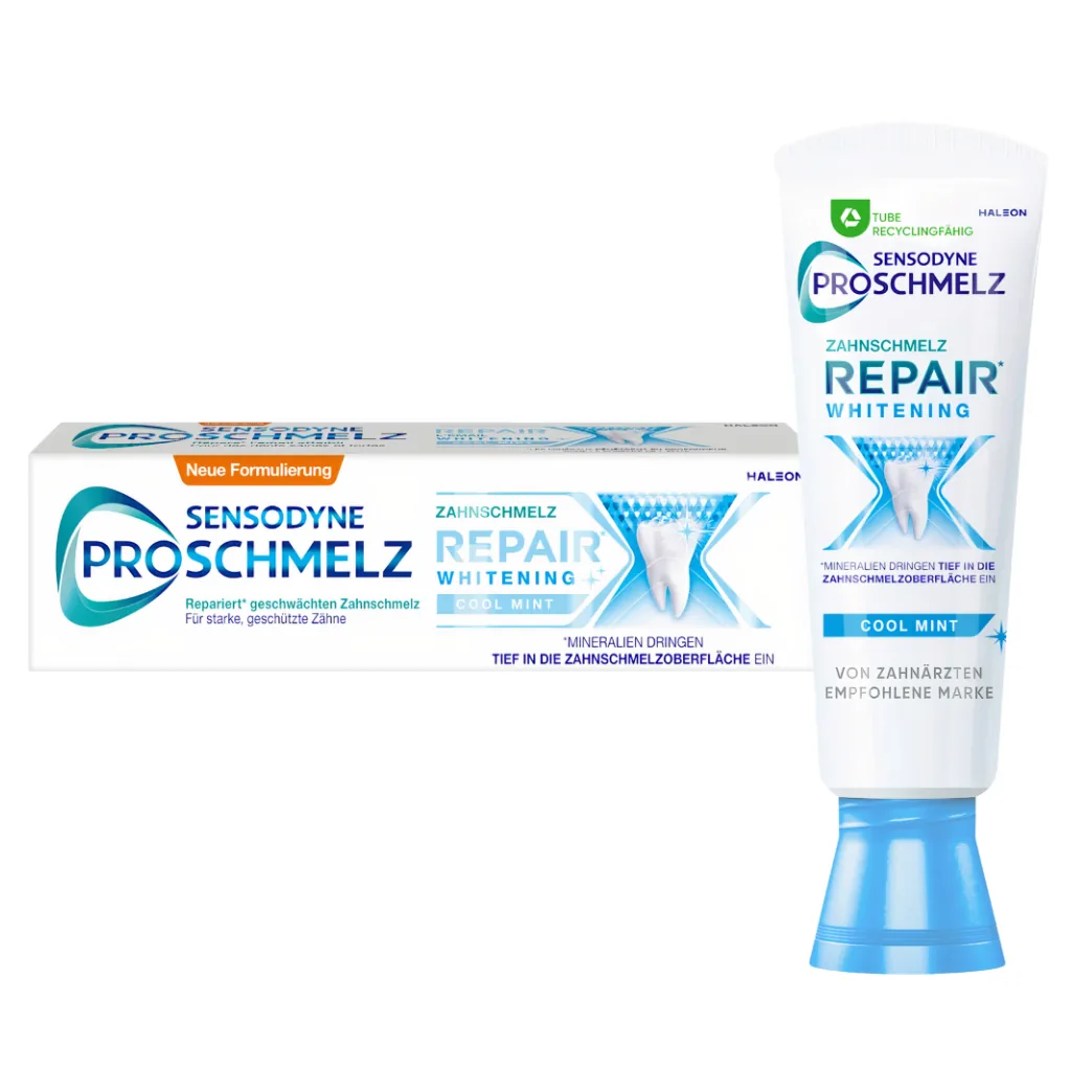 Зубна паста Sensodyne ProSchmelz Repair Whitening (Сенсодин ПроШмельц Репейр Вайтенінг) - відновлення та відбілювання емалі, 75 мл (GSK)