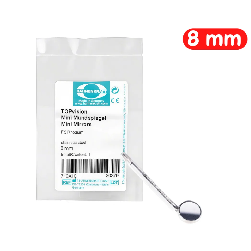 Мікрохірургічне стоматологічне дзеркало TOPvision Mini FS Rhodium (ТОПвіжн Міні ЕфЕс Родіум), діаметр 8 мм (Hahnenkratt)