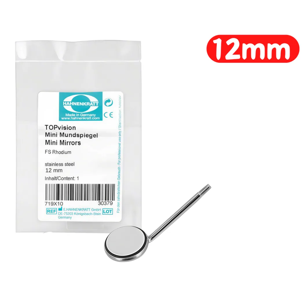 Мікрохірургічне стоматологічне дзеркало TOPvision Mini FS Rhodium (ТОПвіжн Міні ЕфЕс Родіум), діаметр 12 мм (Hahnenkratt)