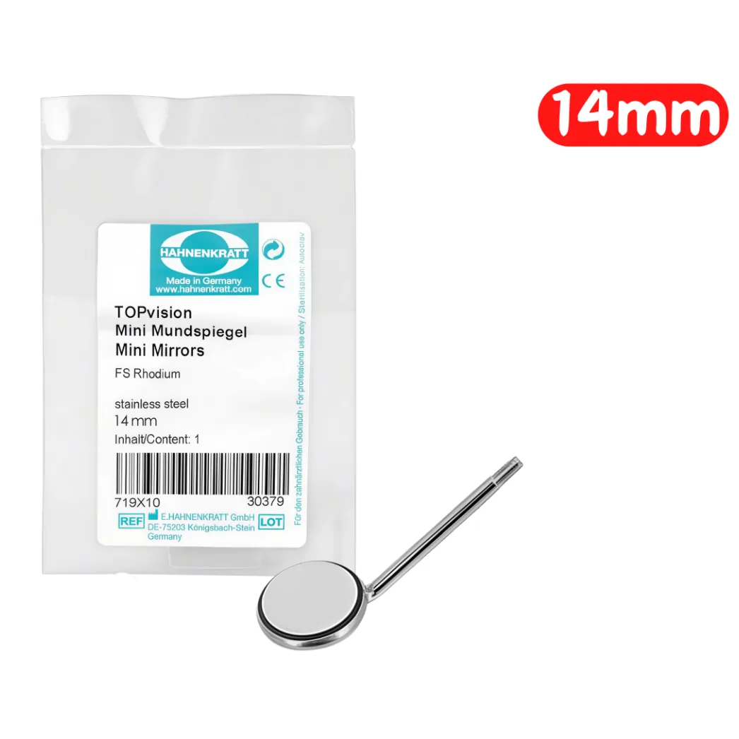 Мікрохірургічне стоматологічне дзеркало TOPvision Mini FS Rhodium (ТОПвіжн Міні ЕфЕс Родіум), діаметр 14 мм (Hahnenkratt)