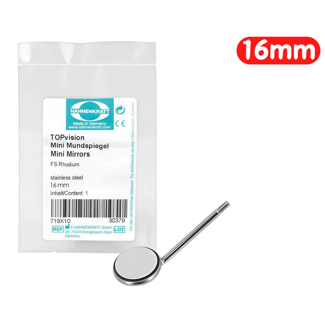 Мікрохірургічне стоматологічне дзеркало TOPvision Mini FS Rhodium (ТОПвіжн Міні ЕфЕс Родіум), діаметр 16 мм (Hahnenkratt)