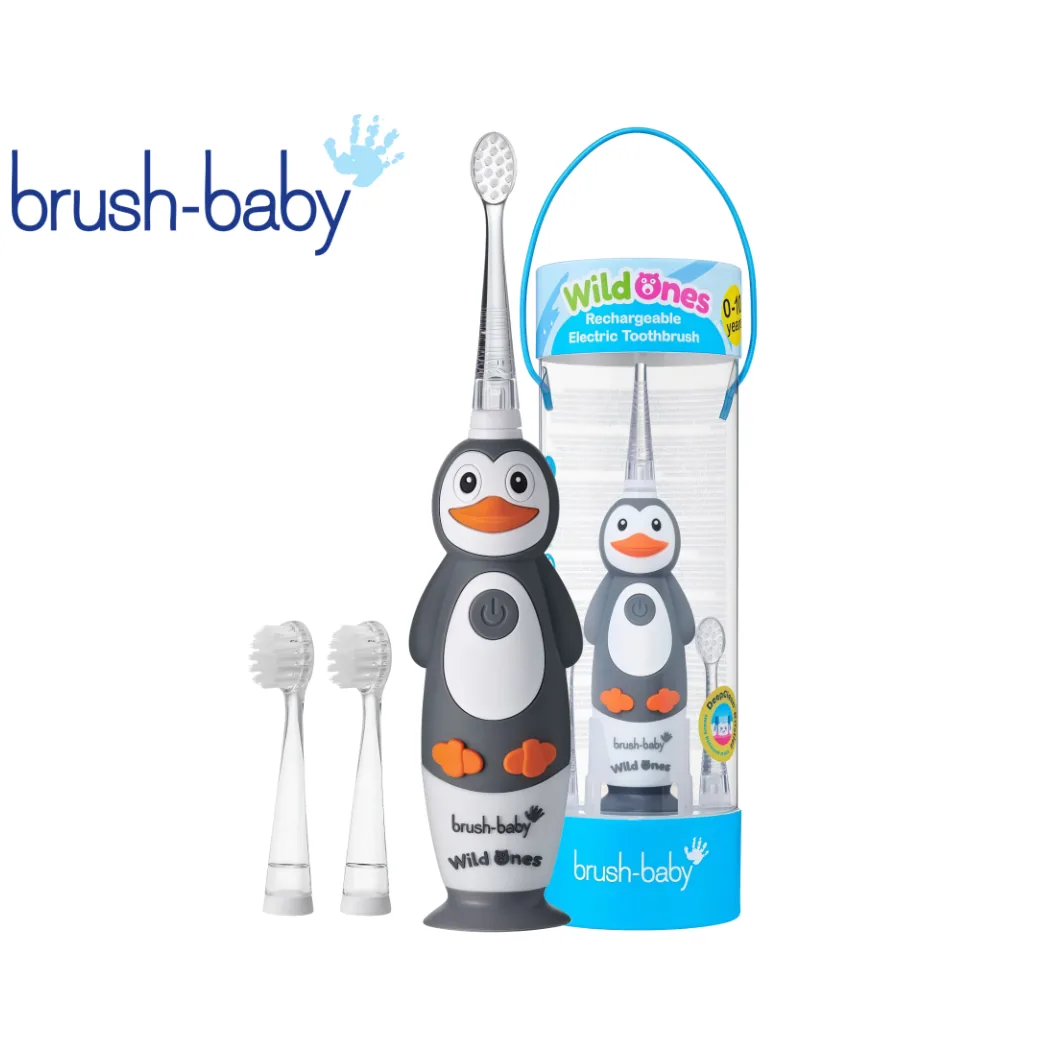 Електрична дитяча зубна щітка WildOnes Penguin (ВайлдОнз Пінгвін), 0-10 років (Brushbaby Ltd)