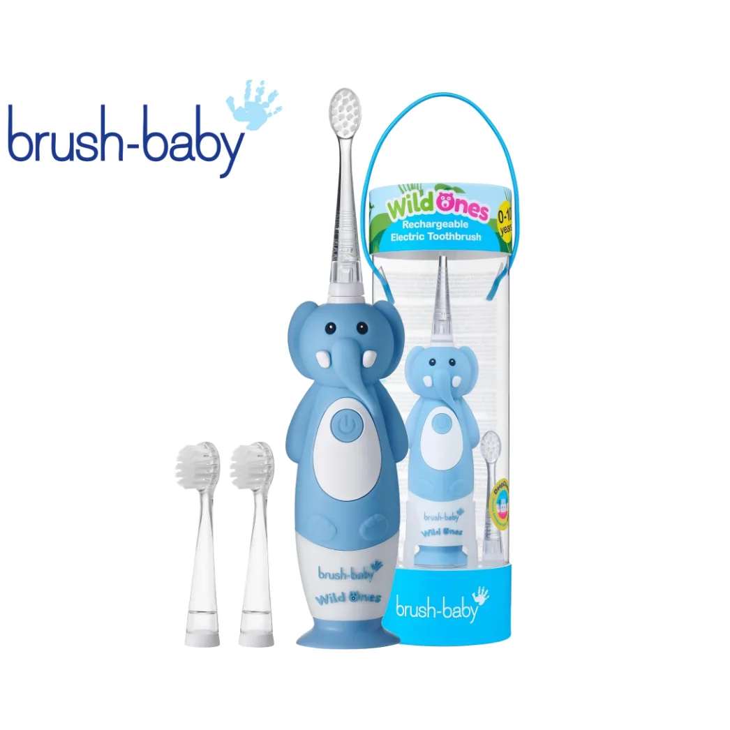 Електрична дитяча зубна щітка WildOnes Elephant (ВайлдОнз Слоник), 0-10 років (Brushbaby Ltd)