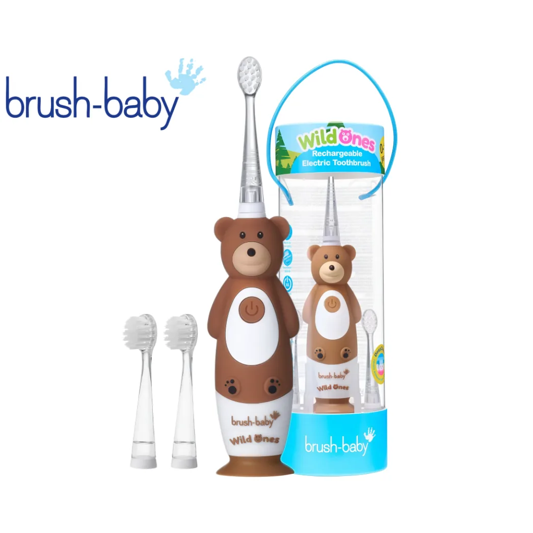 Електрична дитяча зубна щітка WildOnes Bear (ВайлдОнз Ведмедик), 0-10 років (Brushbaby Ltd)