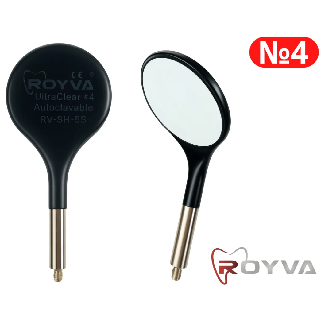 Стоматологічне дзеркало Ultra Clear HD (Ультра Клір ЕйчДі), колір чорний, 1 шт. (Royva)