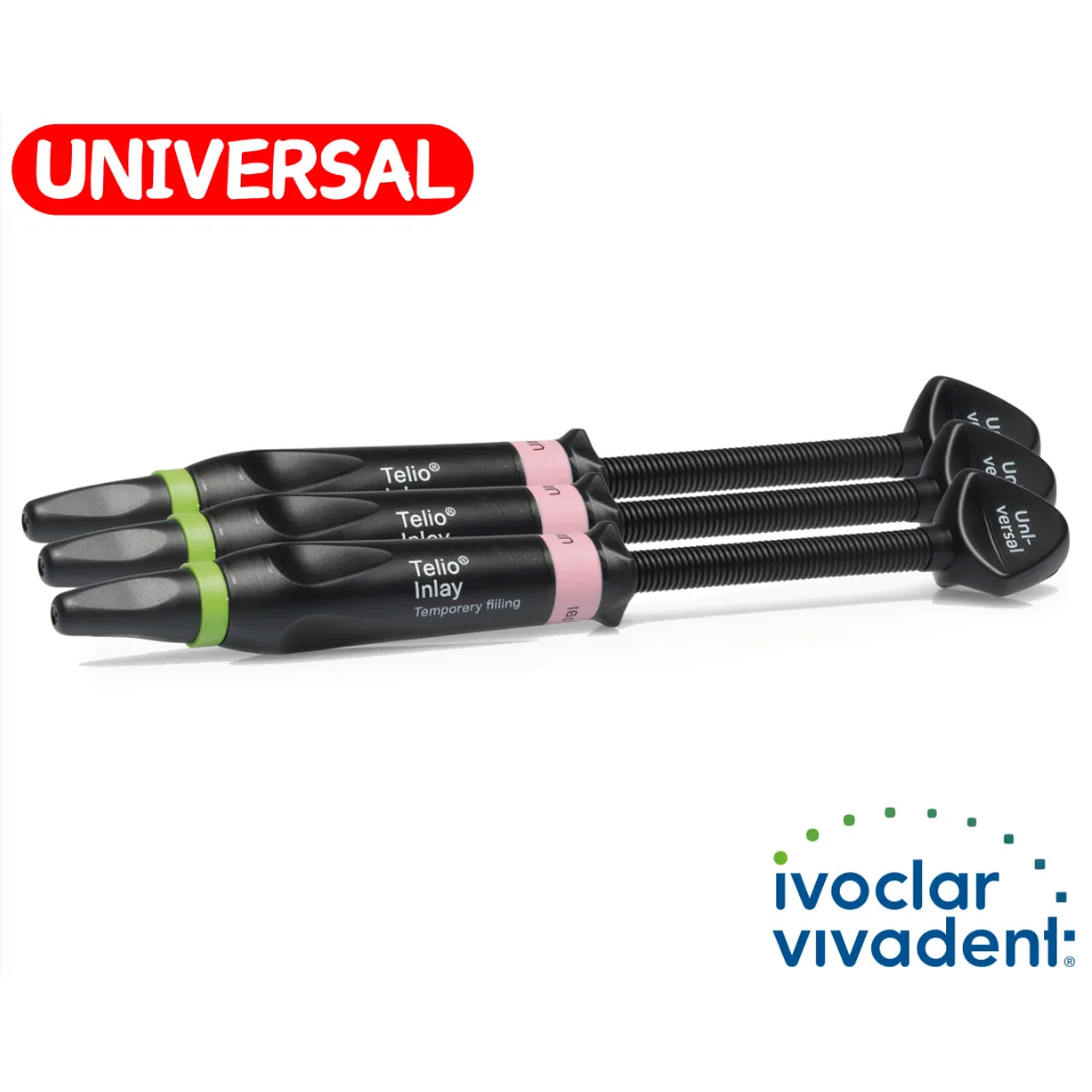 Набір для тимчасових пломб Telio Inlay Syringe Kit (Теліо Інлей Сирінж Кіт), Universal, 3x2,5 г (Ivoclar Vivadent)