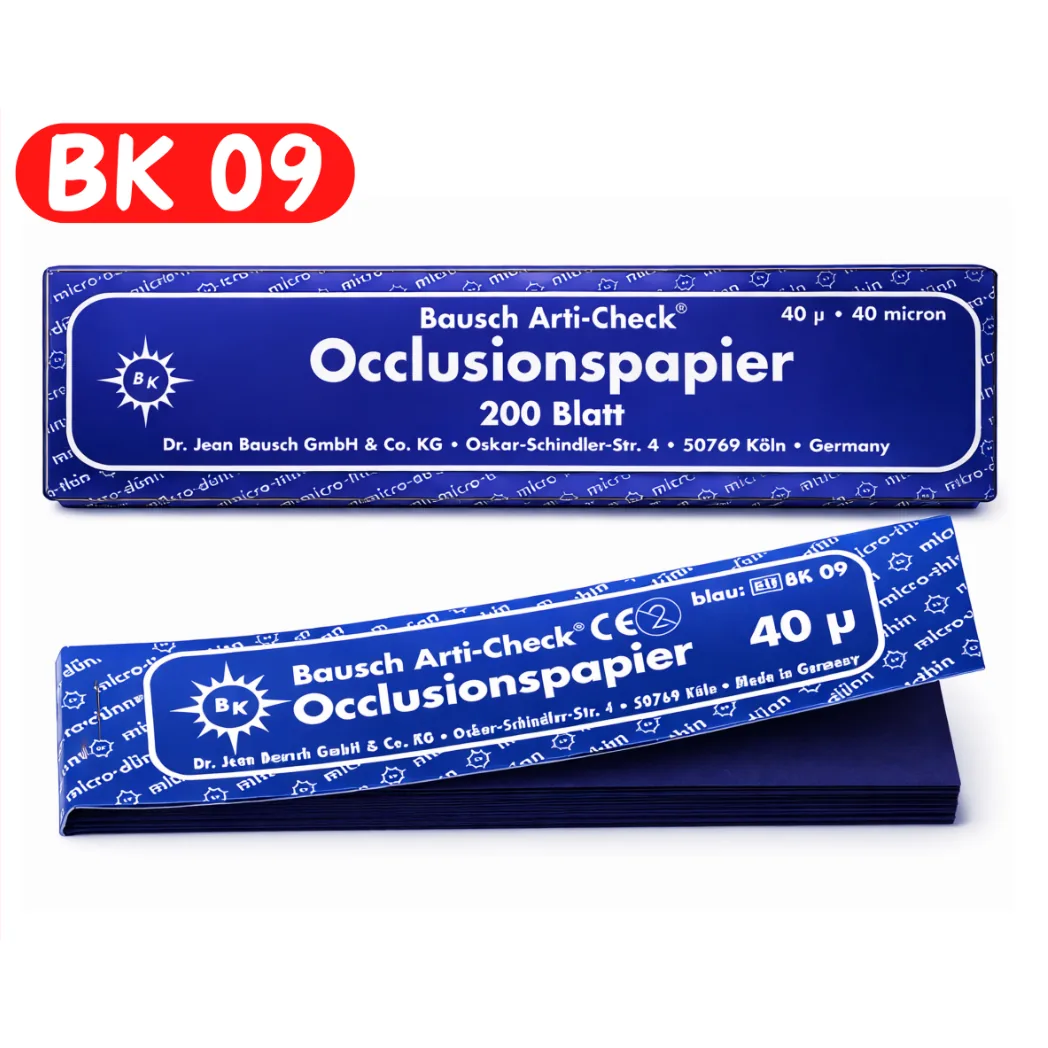 Артикуляційний папір Bausch Arti-Check BK09 (Бауш), 40 мкм, синій, 200 аркушів