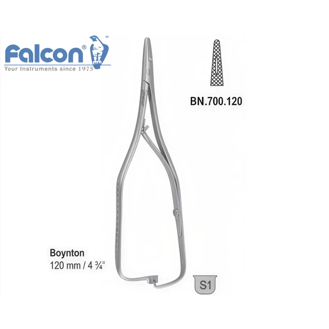 Голкотримач прямий Boynton, довжина 120 мм, артикул BN.700.120 (Falcon)