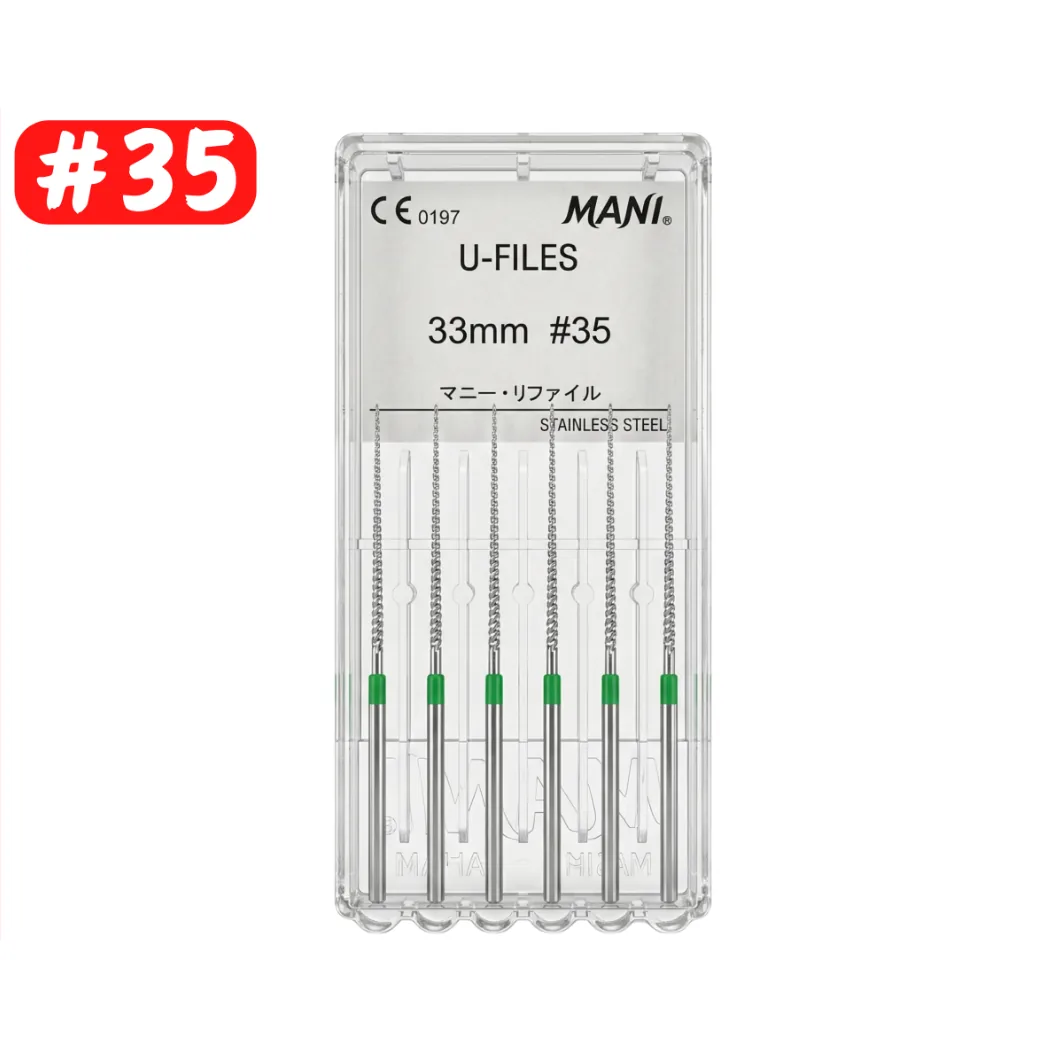 Файли ендодонтичні U-Files (У-файли), № 35, 6 шт. (Mani)