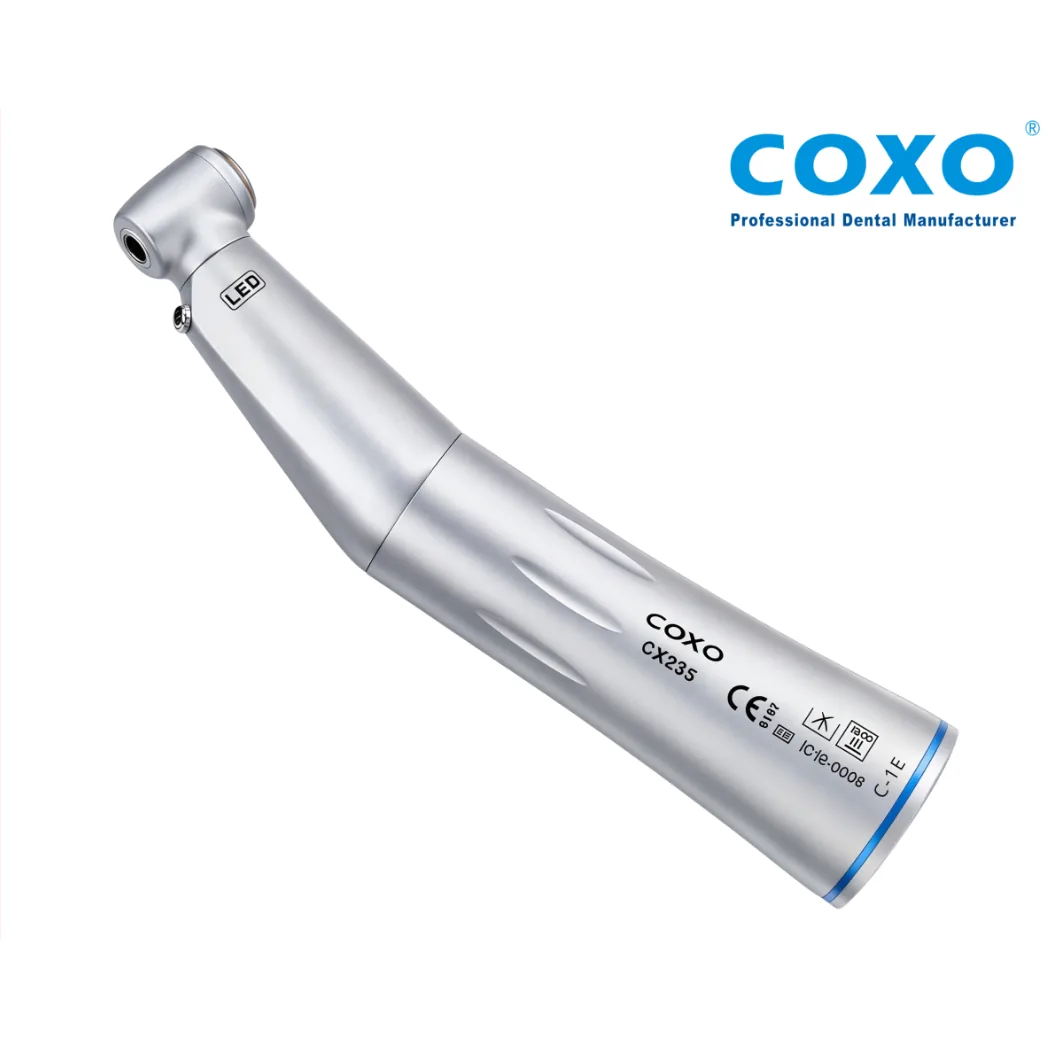 Стоматологічний кутовий наконечник CX235 C-1E, передача 1:1, LED-генератор, внутрішнє охолодження (COXO)